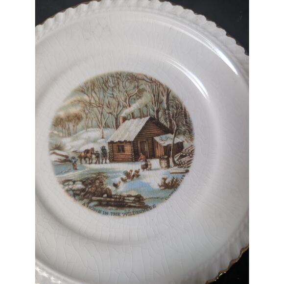 Currier&Ives 7 plate collection with pie server - Picture 11 of 16